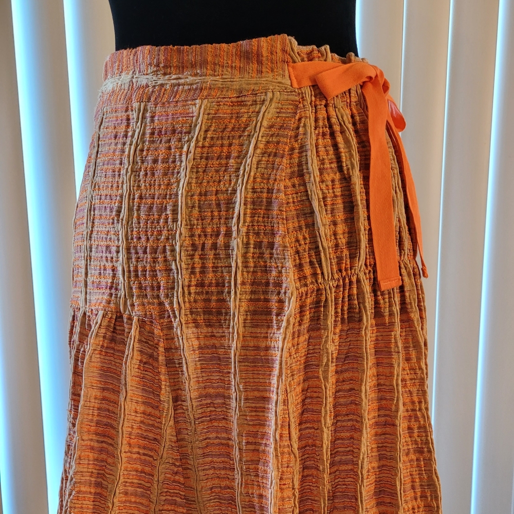 Sel Sel Chic Orange A-Line Skirt - Picture 7 of 11